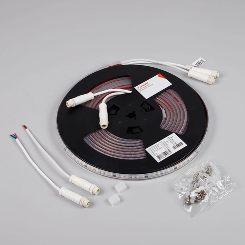 Лента светодиодная герметичная SPI-PS-A120-12mm 24V Warm3000-PX6-BPT (11 W/m, IP67, 2835, 5m) (Arlight, бегущий огонь)