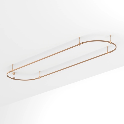 Трек ART-APRIORI-OVAL-ROD-200-4000x1000 (GD) (Arlight, IP20 Металл, 3 года)