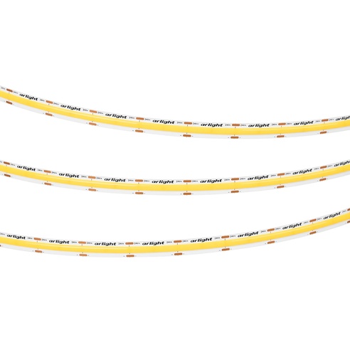 Лента COB-X576-10mm 24V Warm3000 (15 W/m, IP20, 5m) (Arlight, высок.эфф.150 лм/Вт)