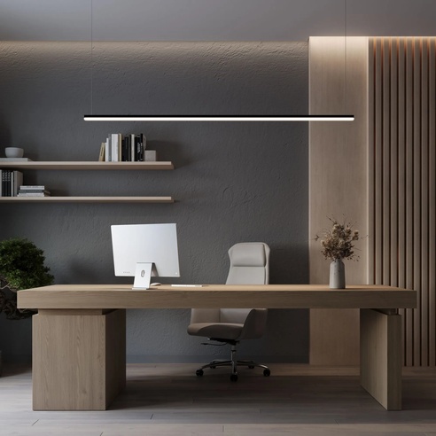 Профиль с экраном LINE-D-3734-2000 TETRA BLACK+OPAL (Arlight, Алюминий)