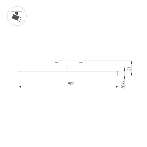 Светильник MAG-ORIENT-TUBE-TURN-L900-30W Day4000 (BK, 180 deg, 48V) (Arlight, IP20 Металл, 5 лет)