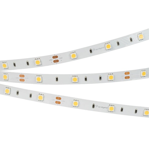 Лента светодиодная RT 2-5000 12V Cool 8K (5060, 150 LED, LUX) (Arlight, 7.2 Вт/м, IP20)