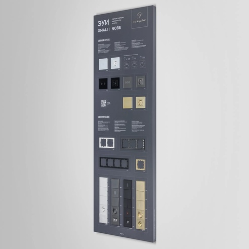 Стенд Электроустановки NOBE-OMALI-E2-1760x600mm (DB 3мм, пленка) (Arlight, -)
