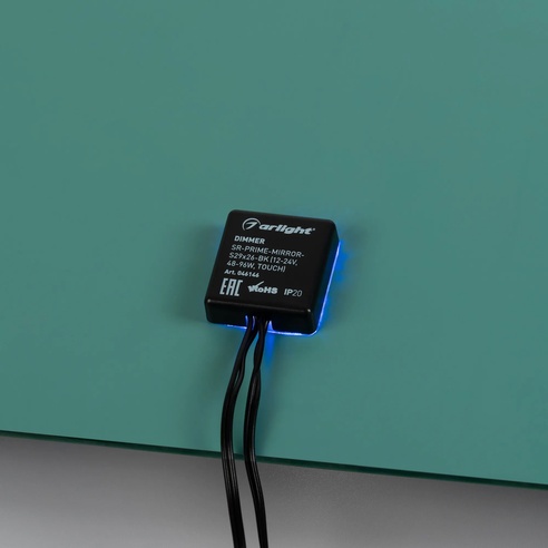 Диммер SR-PRIME-MIRROR-S29x26-BK (12-24V, 48-96W, TOUCH) (Arlight, IP20 Пластик, 2 года)
