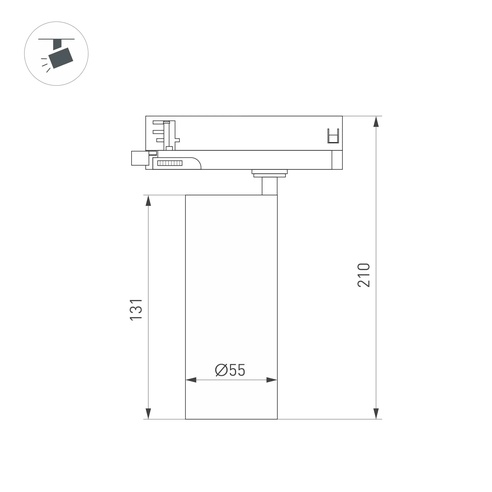 Светильник LGD-SILMA-4TR-R55-4W Warm2700 (BK, 4 deg, 230V) (Arlight, IP20 Металл, 5 лет)