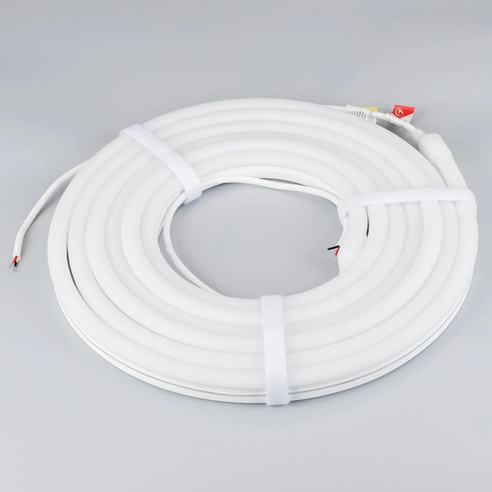 Лента светодиодная герметичная MOONLIGHT-SIDE-A140-12x24mm 24V Day5000 (9.6 W/m, IP68, 5m, wire x2) (Arlight, Вывод прямой, 3 года)