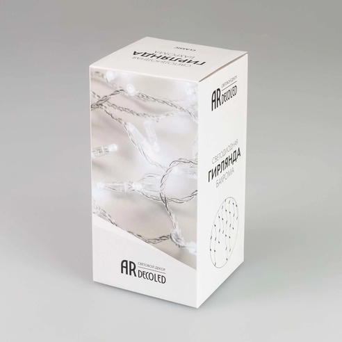 Светодиодная гирлянда ARD-EDGE-CLASSIC-2400x600-WHITE-88LED-STD WARM (230V, 6W) (Ardecoled, IP65)
