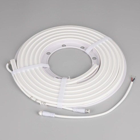 Лента герметичная WAVE-SIDE-DOUBLE-A120-16x15mm 24V White6000 (15 W/m, IP67, 5m, wire x1) (Arlight, Вывод боковой, 5 лет)