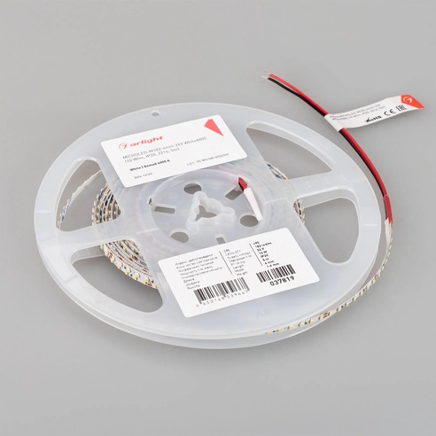 Лента светодиодная MICROLED-M182-4mm 24V White6000 (10 W/m, IP20, 2216, 5m) (Arlight, узкая)