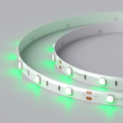 Лента светодиодная RTW 2-5000SE 12V Green (5060, 150 LED, LUX) (Arlight, 7.2 Вт/м, IP65)
