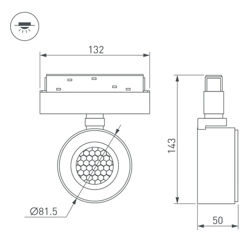 Светильник MAG-ORIENT-POINT-R80-12W Day4000-MIX (WH, 18 deg, 48V, TUYA Zigbee) (Arlight, IP20 Металл, 5 лет)