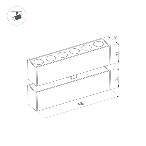 Светильник MAG-DOTS-FOLD-25-S400-12W Day4000 (BK, 30 deg, 24V) (Arlight, IP20 Металл, 3 года)