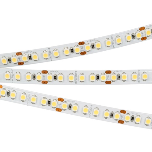 Лента светодиодная RT-A180-8mm 24V Warm2700 (14.4W/m, IP20, 3528, 5m) (Arlight, 14.4 Вт/м, IP20)