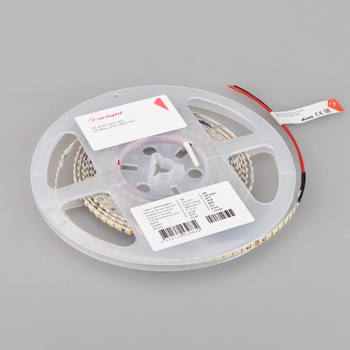 Лента светодиодная RT-A160-5mm 24V Warm3500 (15 W/m, IP20, 2835, 5m) (Arlight, Открытый)