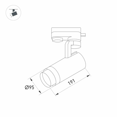 Светильник LGD-GELIOS-4TR-R95-40W Warm3000 (BK, 20-60 deg, 230V, DALI) (Arlight, IP20 Металл, 3 года)