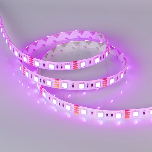 Лента светодиодная RTW 2-5000SE 12V RGB 2x (5060, 300 LED, LUX) (Arlight, 14.4 Вт/м, IP65)