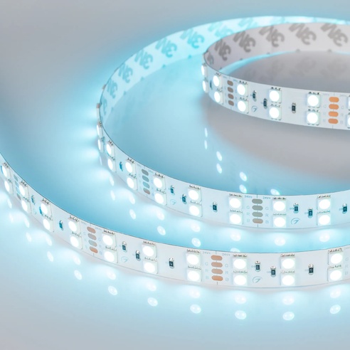 Лента светодиодная RT-B120-15mm 24V RGB (28.8 W/m, IP20, 5060, 5m) (Arlight, Открытый)