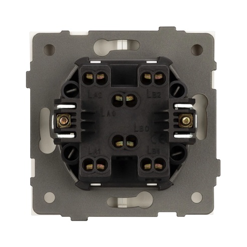 Механизм выключателя двухклавишный проходной SWT-TENDO-MKP2-PL-GD (230V, 10A) (Arlight, -)