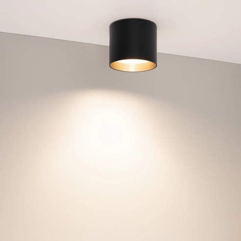 Светильник SP-BISCOTTO-R90-8W Warm3300-MIX (BK-GD, 80 deg, 230V) (Arlight, IP54 Металл, 5 лет)