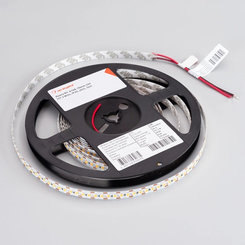 Лента светодиодная RT-A168-10mm 24V White6000-CX2 (17.3 W/m, IP20, 2835, 5m) (Arlight, резка 2 светодиода)