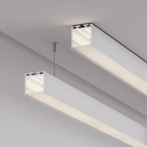 Профиль с экраном SL-LINE-3535-2500 WHITE+OPAL (Arlight, Алюминий)