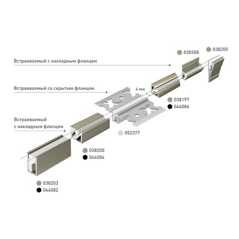 Профиль LINIA7-FANTOM-2000 ANOD (Arlight, Алюминий)