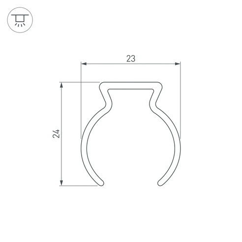 Профиль WPH-FLEX-D22-360deg-1000 (Arlight, Пластик)