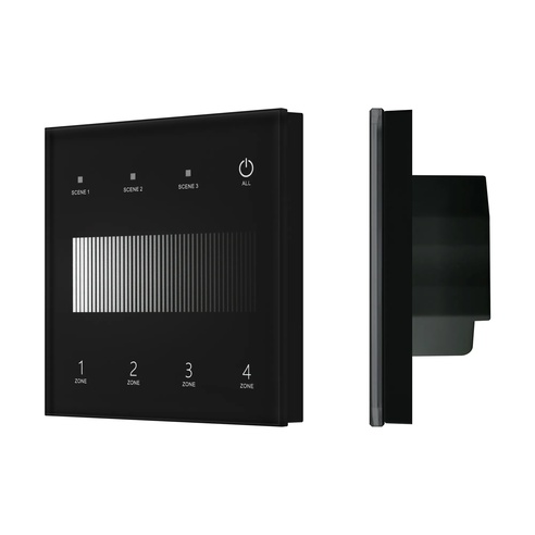 INTELLIGENT ARLIGHT Сенсорная панель SMART-DALI-301-11-4G-3SC-DT6 Черная (230V, встраиваемая, 2.4G) (IARL, IP20 Пластик, 5 лет)