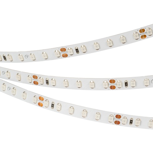 Лента светодиодная RT-A120-8mm 24V Yellow (9.6 W/m, IP20, 2835, 5m) (Arlight, Открытый)