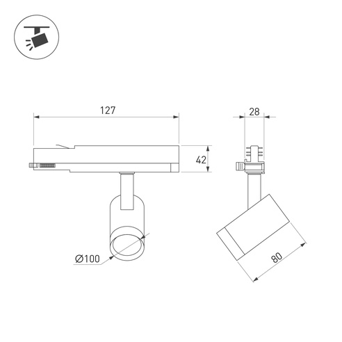 Светильник LGD-NIKA-4TR-R100-30W Day4000 (BK, 24 deg, 230V) (Arlight, IP20 Металл, 5 лет)