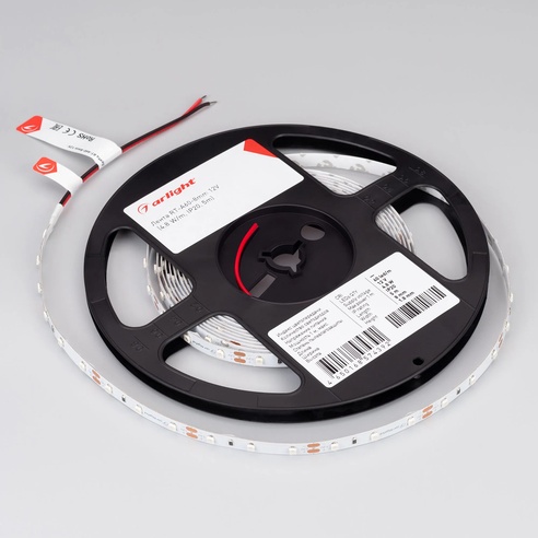 Лента светодиодная RT-A60-8mm 12V UV400 (4.8 W/m, IP20, 2835, 5m) (Arlight, Открытый)
