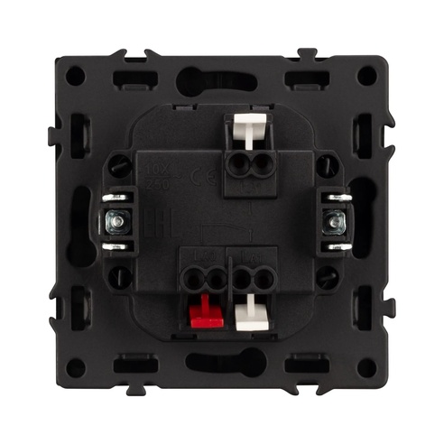 Механизм выключателя одноклавишный проходной SWT-NOBE-MKP1-SFPL-GR (230V, 10A) (Arlight, -)