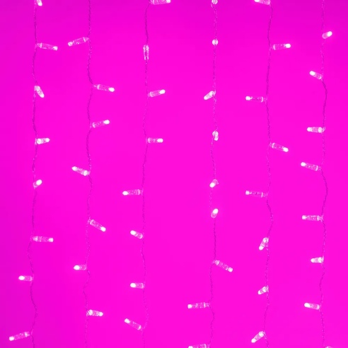 Светодиодная гирлянда ARD-CURTAIN-CLASSIC-2000x1500-CLEAR-360LED Pink (230V, 60W) (Ardecoled, IP65)