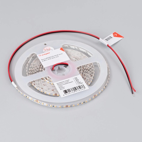 Лента светодиодная MICROLED-M168-4mm 24V Day4000 (5 W/m, IP20, 2216, 5m) (Arlight, узкая)