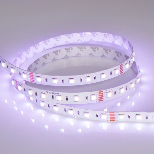 Лента светодиодная RT 2-5000 24V RGBW-MIX 12mm (5060-One, 60 LED/m, LUX) (Arlight, 20 Вт/м, IP20)