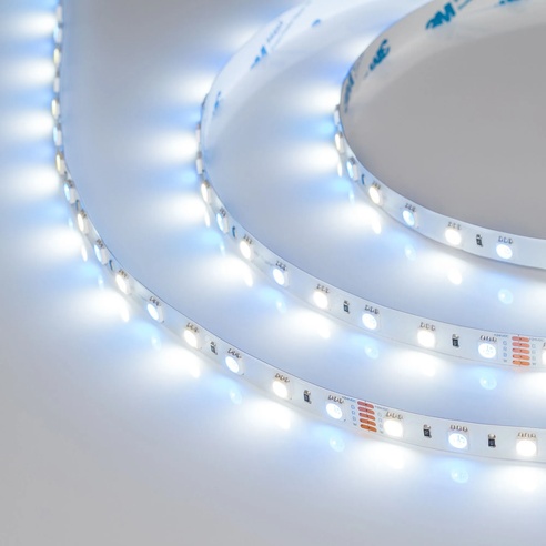Лента RT-B60-10mm 24V RGBW-White (14.4 W/m, IP20, 5m) (Arlight, Открытый)