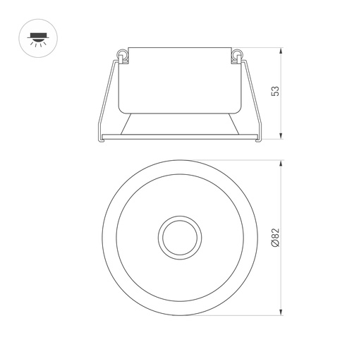 Светильник MS-HARBOR-R82-10W Warm3000 (WH, 50 deg, 230V) (Arlight, IP20 Металл, 5 лет)