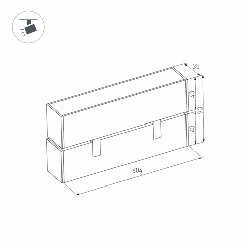 Светильник MAG-FLAT-FOLD-45-S605-18W Warm3000 (WH, 100 deg, 24V) (Arlight, IP20 Металл, 3 года)