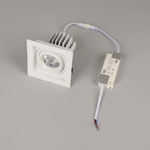 Светильник MS-VORTEX-BUILT-S117x117-20W Warm3000 (WH-WH, 20 deg, 230V) (Arlight, IP20 Металл, 5 лет)