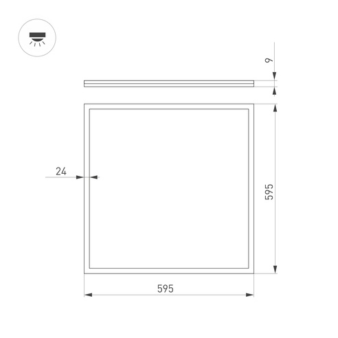 Светильник DL-INTENSO-S600x600-40W Warm3000 (WH, 120 deg, CRI90, 230V) (Arlight, IP40 Металл, 5 лет)