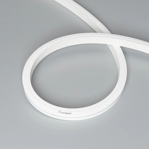Лента светодиодная герметичная MOONLIGHT-TOP-A140-13x12mm 24V Day4000 (9.6 W/m, IP67, 5m, wire x2) (Arlight, Вывод боковой, 3 года)