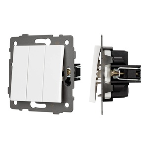 Механизм выключателя трехклавишный непроходной SWT-MK03-PL-WH-V (250V, 10A) (Arlight, -)