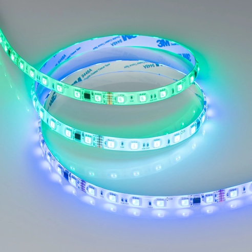 Лента светодиодная герметичная DMX-SE-B60-10mm 24V RGB-PX6 (14 W/m, IP65, 5060, 5m) (Arlight, -)