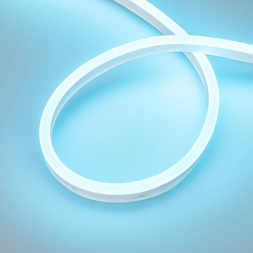 Лента светодиодная герметичная AURORA-PS-A120-16x8mm 24V Azure (10 W/m, IP65, 2835, 5m) (Arlight, Силикон)