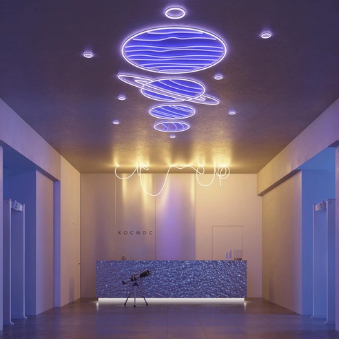 Лента светодиодная герметичная SPI MOONLIGHT-TOP-B84-13x12mm 24V RGB-PX7 (18 W/m, IP67, 5m, wire x2) (Arlight, Силикон)