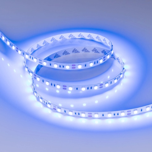 Лента светодиодная RT-B60-10mm 12V Blue (14.4 W/m, IP20, 5060, 5m) (Arlight, Открытый)
