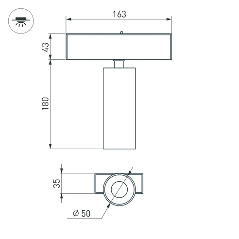Светильник MAG-SPOT-45-R65-18W Warm3000 (BK, 36 deg, 24V, DALI) (Arlight, IP20 Металл, 3 года)