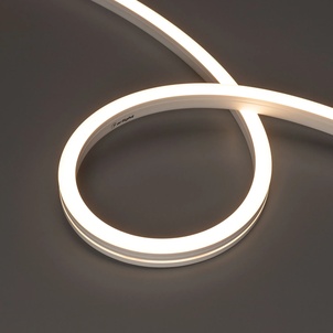 Лента светодиодная герметичная MOONLIGHT-SIDE-A140-12x17mm 24V Warm3000 (9.6 W/m, IP67, 5m, wire x2) (Arlight, Вывод боковой, 3 года)