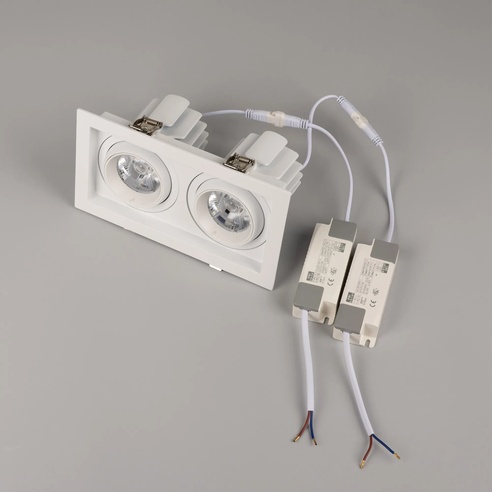 Светильник MS-VORTEX-BUILT-S210x117-2x20W Warm3000 (WH-WH, 20 deg, 230V) (Arlight, IP20 Металл, 5 лет)