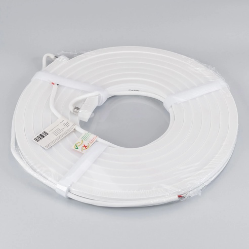 Лента светодиодная герметичная MOONLIGHT-SIDE-A140-12x17mm 24V Warm2700 (9.6 W/m, IP67, 5m, wire x2) (Arlight, Вывод боковой, 3 года)
